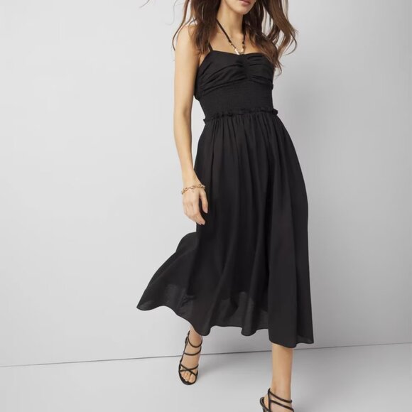 NWT WHITE HOUSE BLACK MARKET COTTON POPLIN EMBELLISHED DRESS 8 - Picture 2 of 2